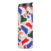 Terrazzo Abstrakt Art Bold Pattern Thermosbecher (Nach links gedreht)