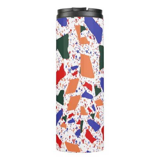Terrazzo Abstrakt Art Bold Pattern Thermosbecher (Rückseite)