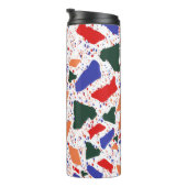 Terrazzo Abstrakt Art Bold Pattern Thermosbecher (Nach rechts gedreht)