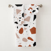 Terrazzo Abstrakt Geometric Muster Badetuch Set (Insitu)