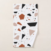 Terrazzo Abstrakt Geometric Muster Badetuch Set (Handtuch)