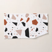 Terrazzo Abstrakt Geometric Muster Badetuch Set (Handtuch)