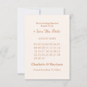 Terrazzo Abstrakt Modern Earthy Wedding Save The Date (Vorderseite)