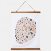 Terrazzo abstrakt wandteppich mit holzrahmen (Vorderseite 2)