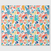 Terrazzo Aquarellmuster nahtlos. Handzeichnung Geschenkpapier (Flach)