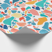 Terrazzo Aquarellmuster nahtlos. Handzeichnung Geschenkpapier (Ecke)