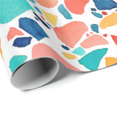 Terrazzo Aquarellmuster nahtlos. Handzeichnung Geschenkpapier (Rolleneckpunkt)