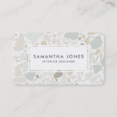 Terrazzo-Beschaffenheits-einfacher moderner Visitenkarte (Vorderseite)