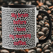 Terrazzo-Black-Funny-Mug für das Kaffeedokument Tasse