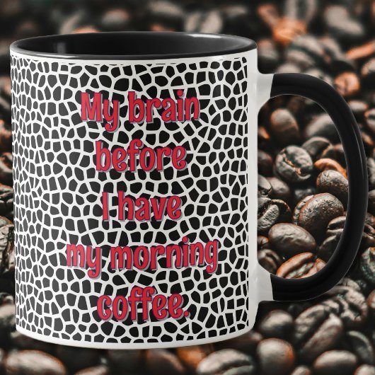 Terrazzo-Black-Funny-Mug für das Kaffeedokument Tasse