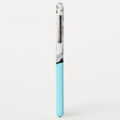 Terrazzo Blue Monogram Personalisiert Name Case-Mate iPhone Hülle (Hinten/Links)