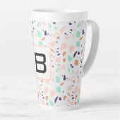 Terrazzo blush minze mit Monogramm Milchtasse (Rechte Ecke)