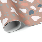 Terrazzo Boden nahtlos Muster. Vintager Stein, Geschenkpapier (Rolleneckpunkt)