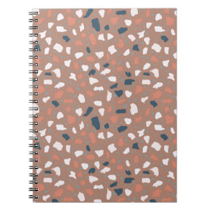 Terrazzo Boden nahtlos Muster. Vintager Stein, Notizblock