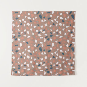 Terrazzo Boden nahtlos Muster. Vintager Stein, Wandteppich