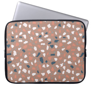 Terrazzo-Boden nahtloses Muster. Antiker Stein, Laptopschutzhülle