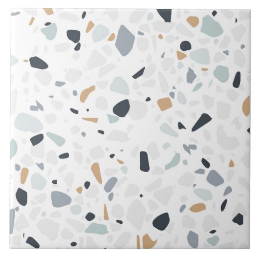 Terrazzo Bodenstruktur Muster Keramik Tile Fliese (Vorderseite)