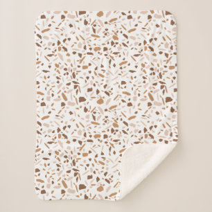 Terrazzo Braun Beige Weiß Neutrale Farben Sherpadecke