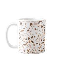 Terrazzo Braun und Beige und Weiß