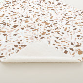 Terrazzo Brown Beige weiße neutrale Farben Sherpadecke (3/4)