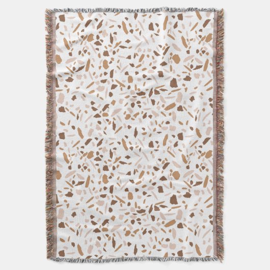 Terrazzo Brown und Beige und Weiß Decke (Vorderseite Vertikal)