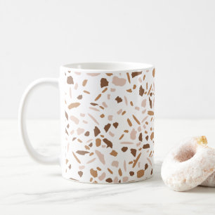 Terrazzo Brown und Beige und Weiß Kaffeetasse