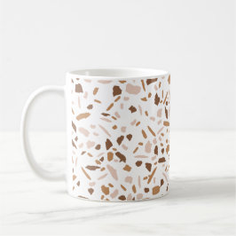 Terrazzo Brown und Beige und Weiß Kaffeetasse
