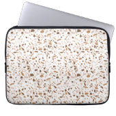 Terrazzo Brown und Beige und Weiß Laptopschutzhülle (Vorderseite)