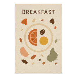 Terrazzo Chic Plakat: Breakfast Poster