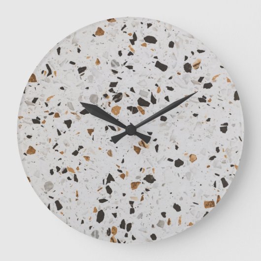Terrazzo Concept: Vintages abstraktes Design Große Wanduhr (Vorderseite)