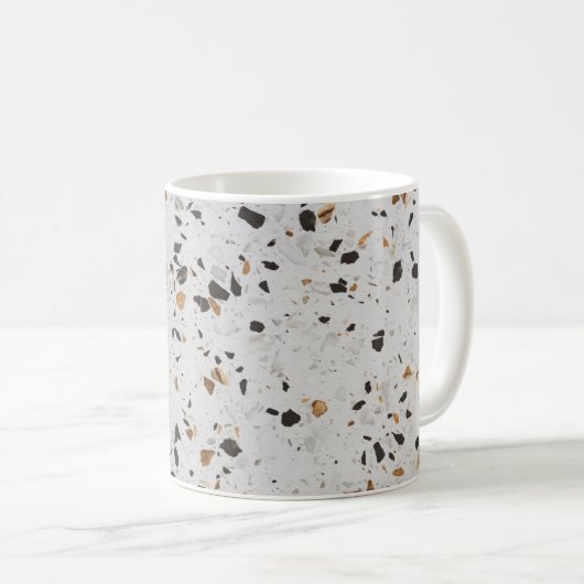 Terrazzo Concept: Vintages abstraktes Design Kaffeetasse (VorderseiteRechts)