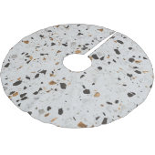 Terrazzo Concept: Vintages abstraktes Design Polyester Weihnachtsbaumdecke (Schrägansicht)