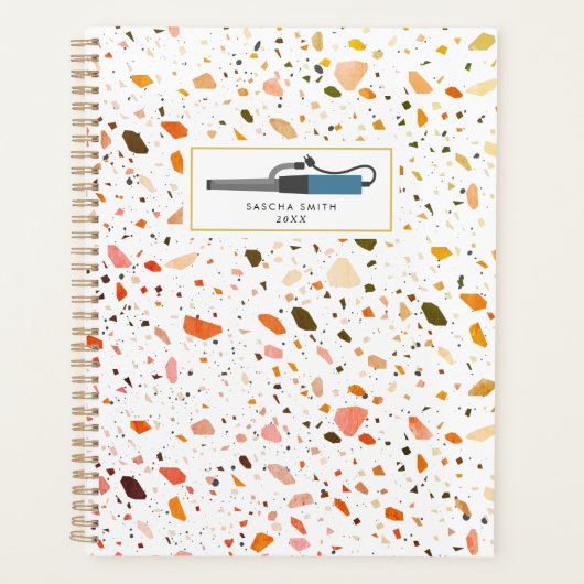 Terrazzo Curling Eisen Kosmetologe Salon Hair Planer (Vorderseite)