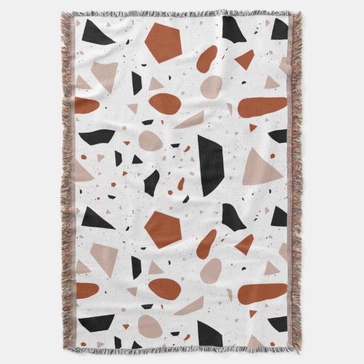 Terrazzo Decor Geometric Boho Abstrakt Blanket Decke (Vorderseite Vertikal)