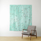 Terrazzo-Design aus Minz- und Goldmarmor Confetti Wandteppich (Beispiel)