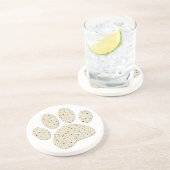 Terrazzo Dog Pawprint Muster Art Getränkeuntersetzer (Seite)