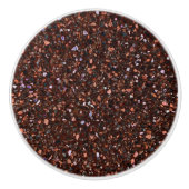Terrazzo Elegante Brown Black Tan Brown Retro Keramikknauf (Vorderseite)