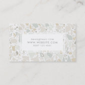 Terrazzo-elegante einfache Steinmoderne bilden Visitenkarte (Rückseite)