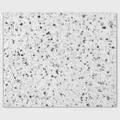 Terrazzo Elegante Schwarz-Weiß-Retro Geschenkpapier (Flach)