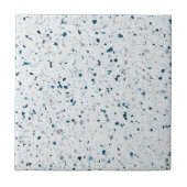 Terrazzo Elegantes Aquamarines blaues Grün Fliese (Vorderseite)