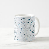 Terrazzo Elegantes Aquamarines blaues Grün Kaffeetasse (VorderseiteRechts)