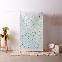 Terrazzo Elegantes Grün Aquamarines blaues Retro M