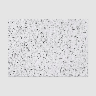 Terrazzo Elegantes Retro Schwarz-Weiß Grau Seidenpapier