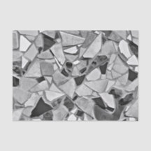 Terrazzo Elegantes Schwarz-weißes graues Muster