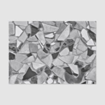 Terrazzo Elegantes Schwarz-weißes graues Muster
