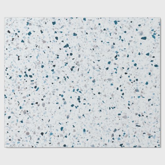 Terrazzo Estival Jazz Aquamarines Geschenkpapier (Flach)