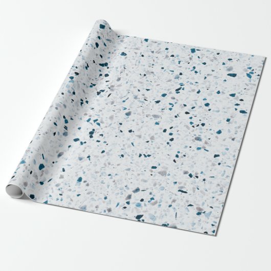 Terrazzo Estival Jazz Aquamarines Geschenkpapier (Ungerollt)