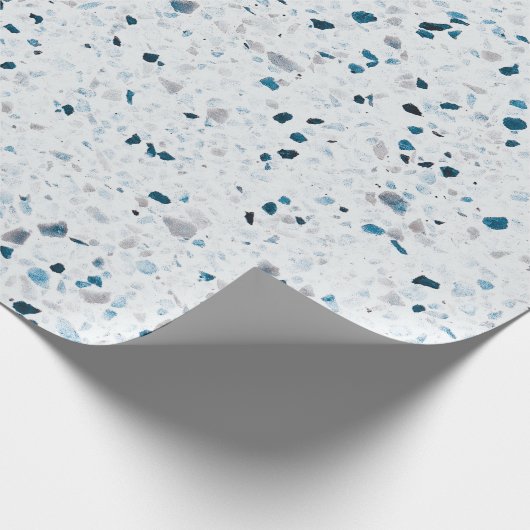 Terrazzo Estival Jazz Aquamarines Geschenkpapier (Ecke)