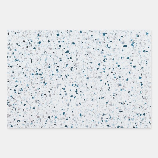 Terrazzo Estival Jazz Aquamarines Geschenkpapier Set (Vorderseite)