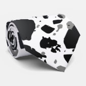 Terrazzo-Fliesendesign in Schwarz und Grau Krawatte (Gerollt)